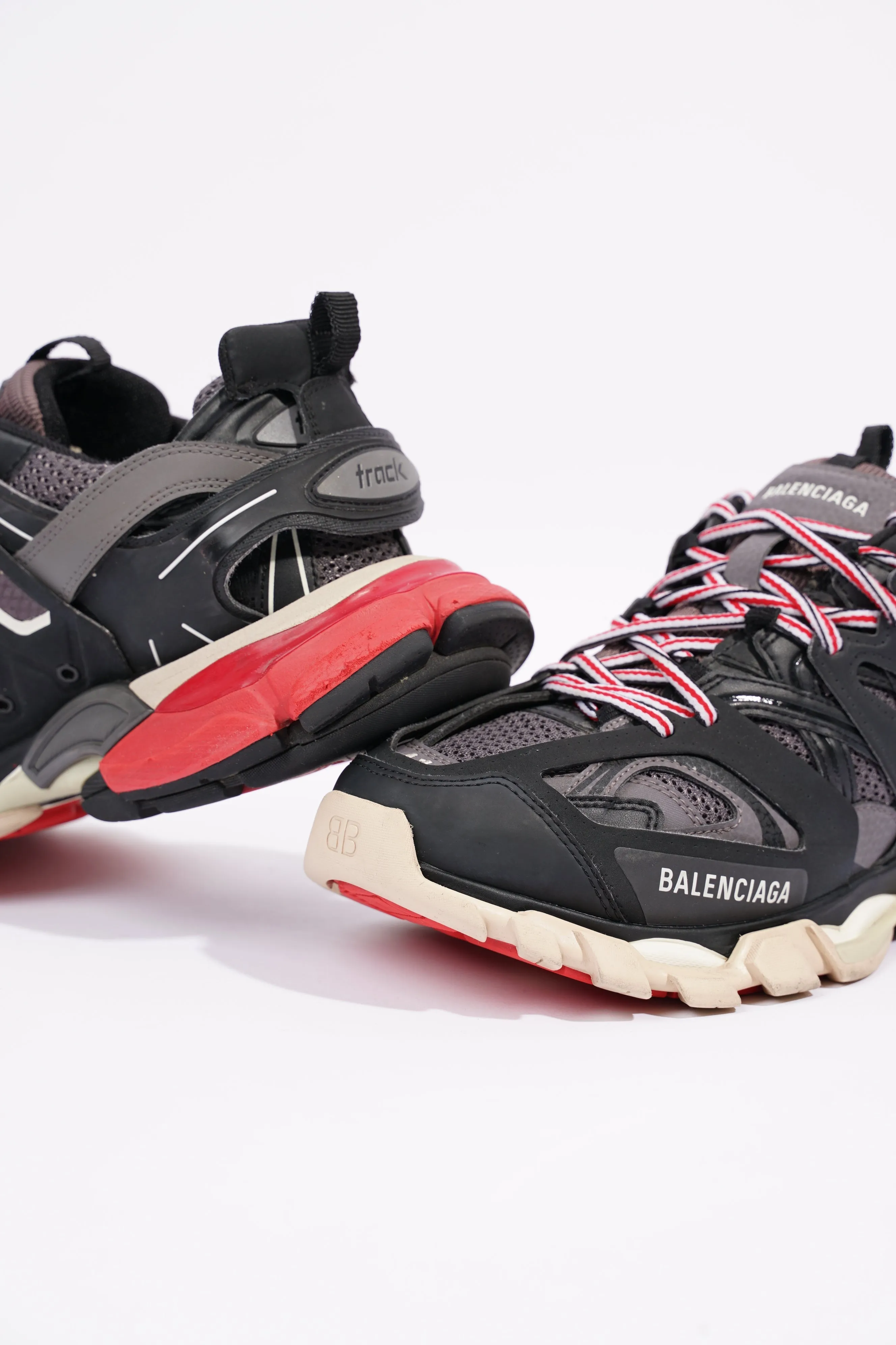 Balenciaga Mens Track Black / Grey / Red EU 41 / UK 7