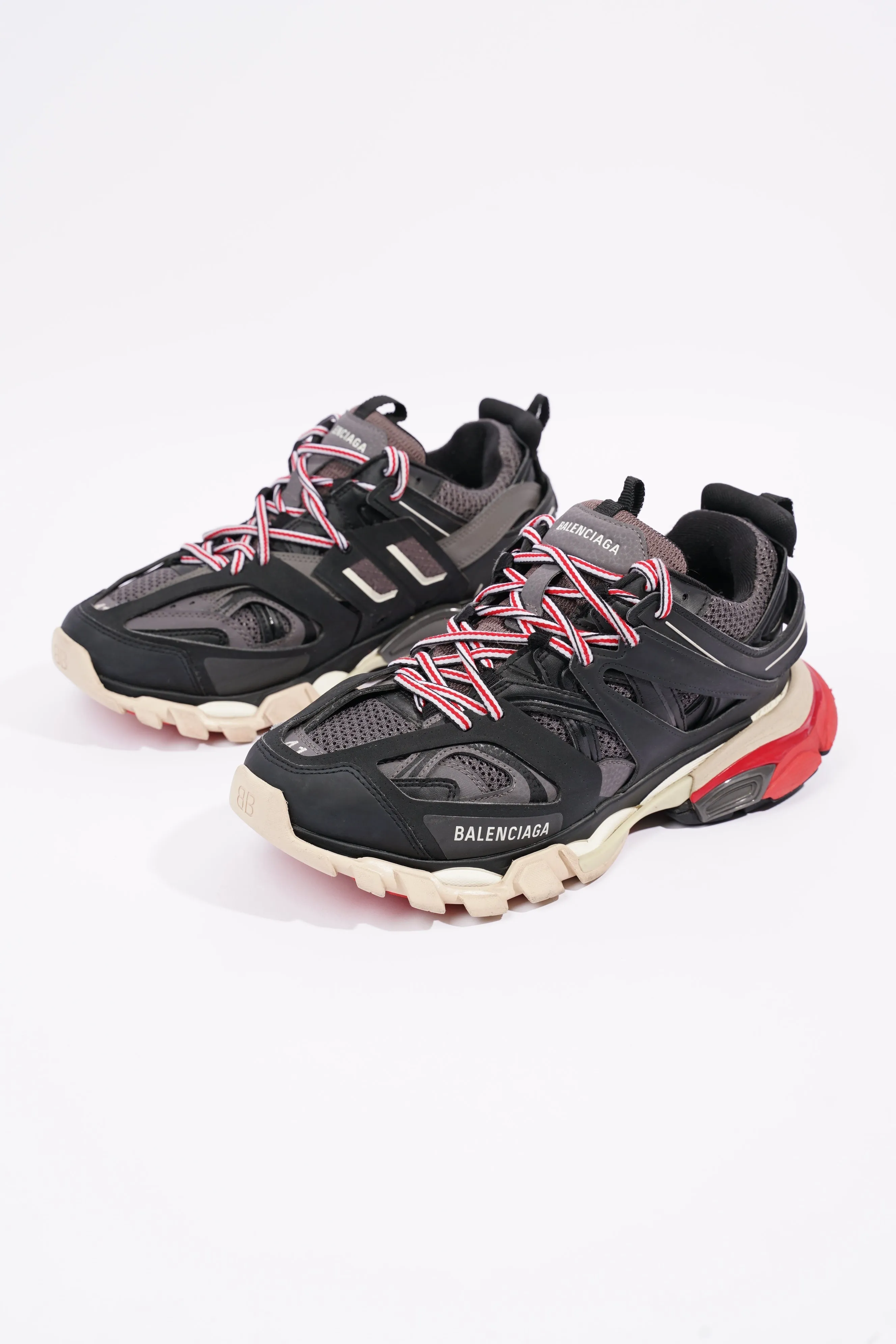 Balenciaga Mens Track Black / Grey / Red EU 41 / UK 7