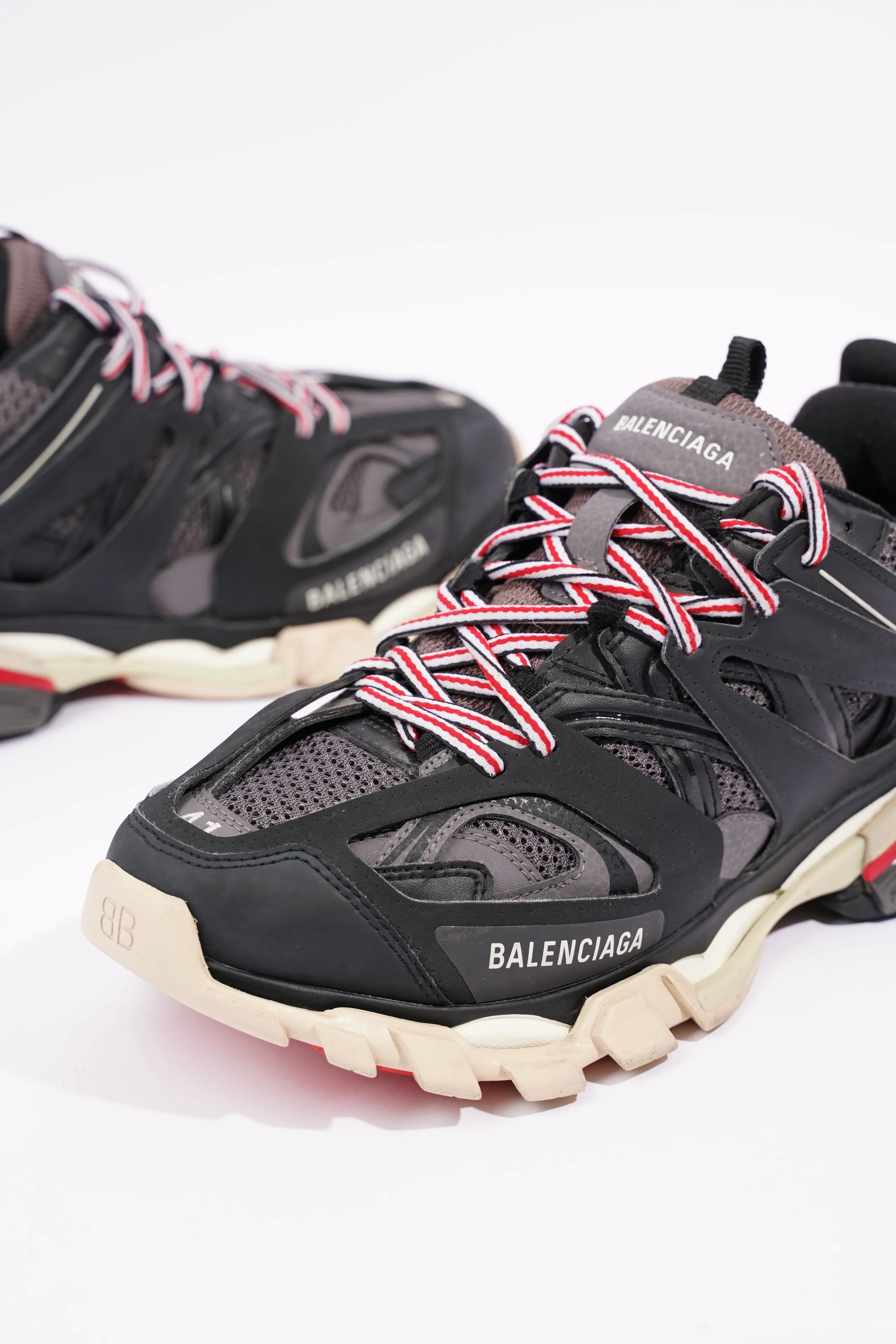 Balenciaga Mens Track Black / Grey / Red EU 41 / UK 7