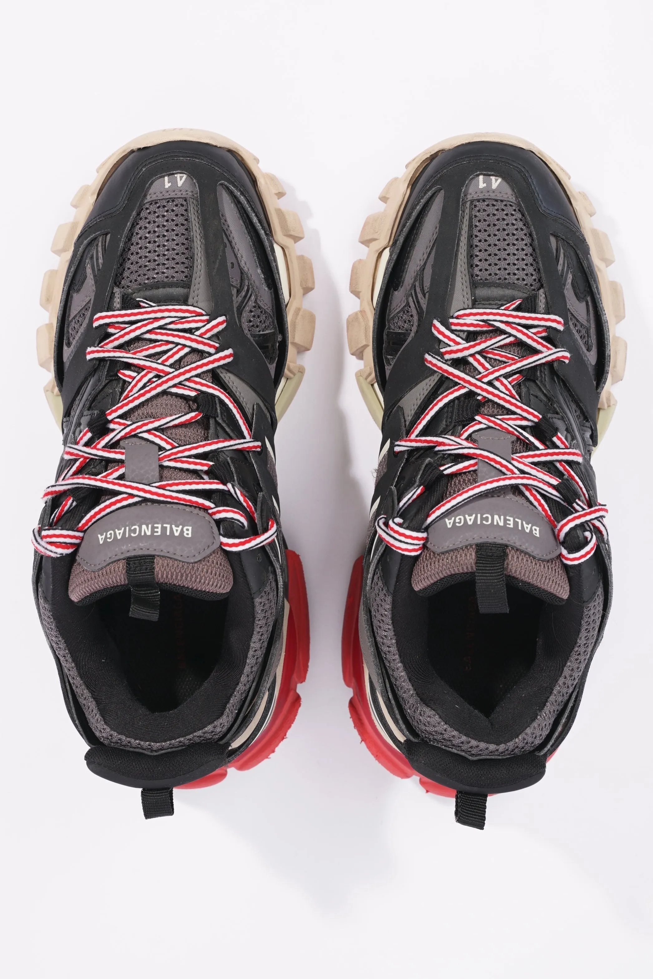 Balenciaga Mens Track Black / Grey / Red EU 41 / UK 7