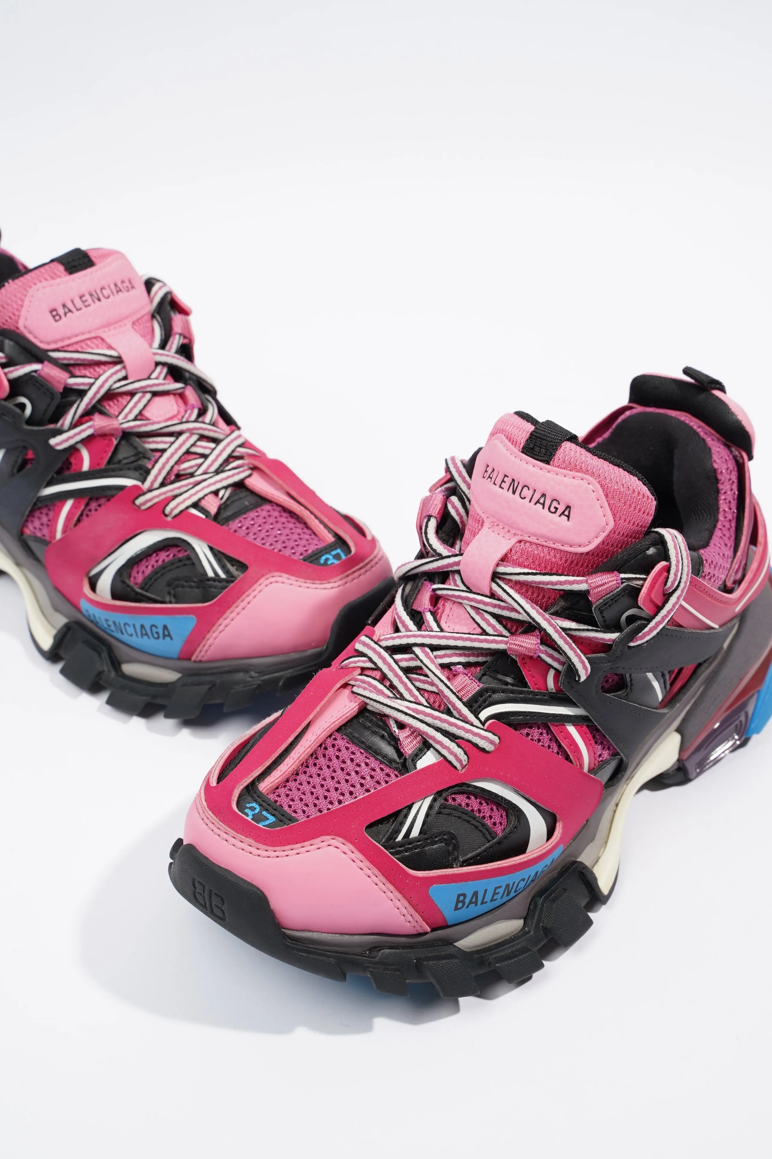 Balenciaga Track Pink / Black / Blue Mesh EU 37 UK 4