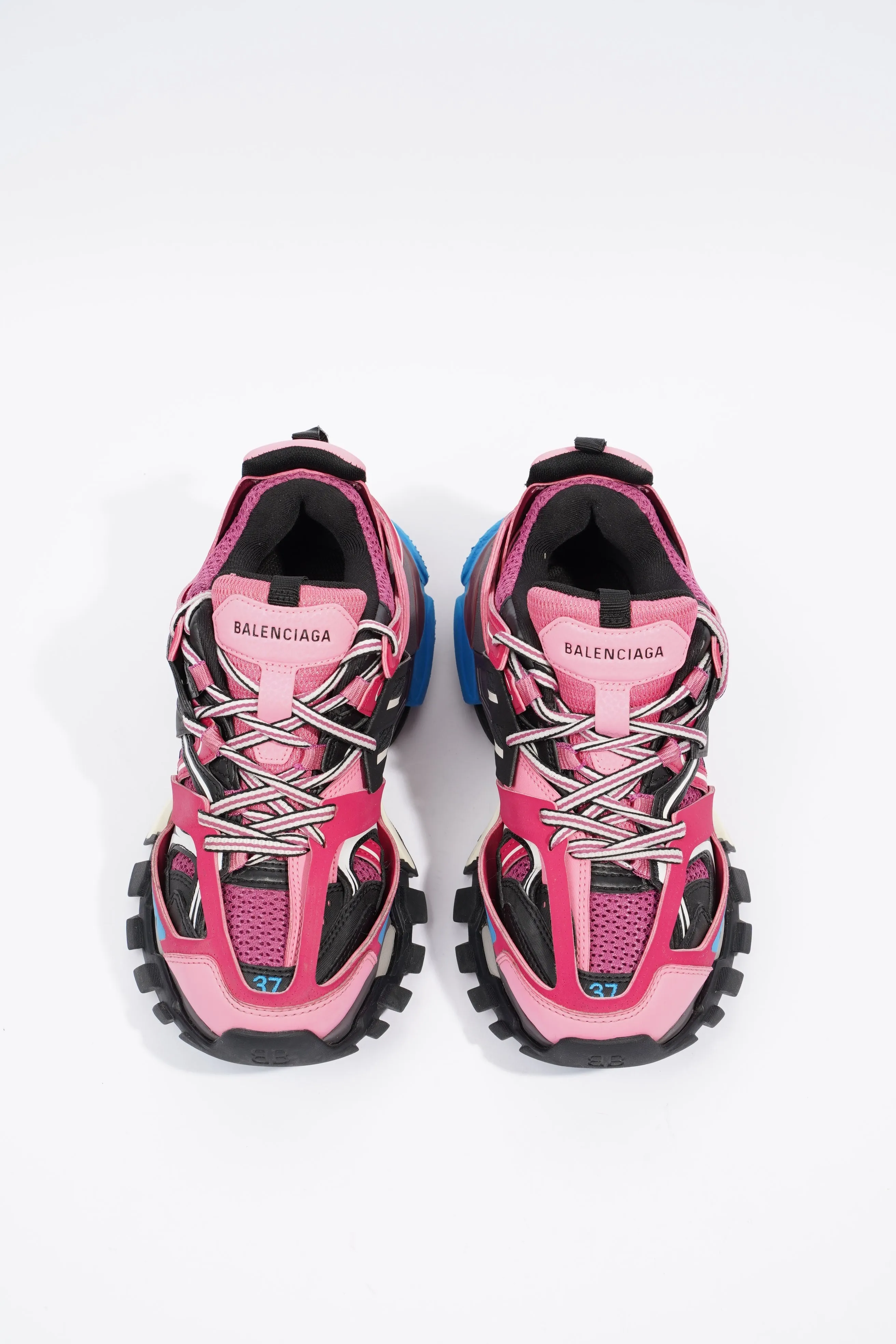 Balenciaga Track Pink / Black / Blue Mesh EU 37 UK 4
