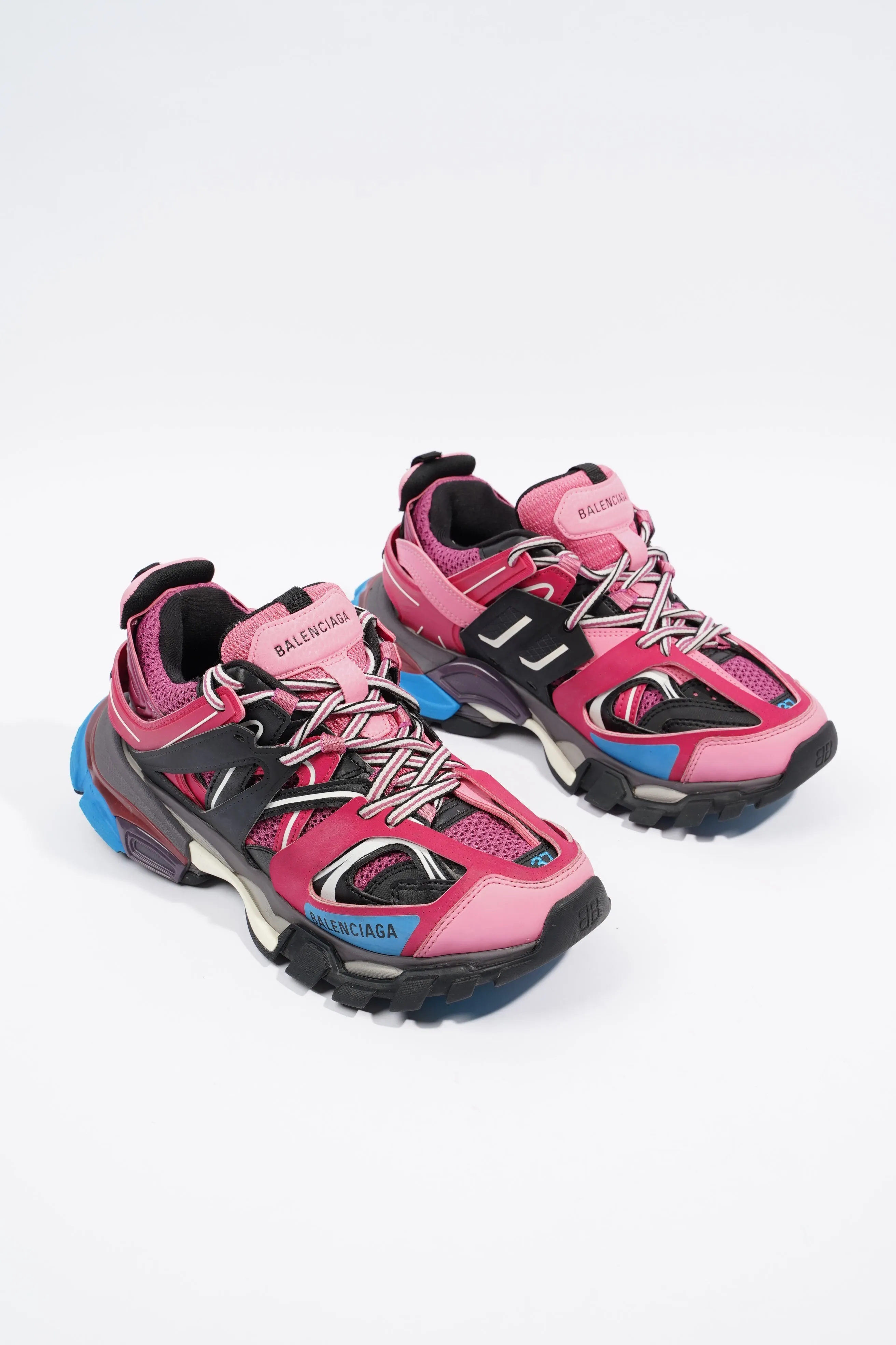 Balenciaga Track Pink / Black / Blue Mesh EU 37 UK 4