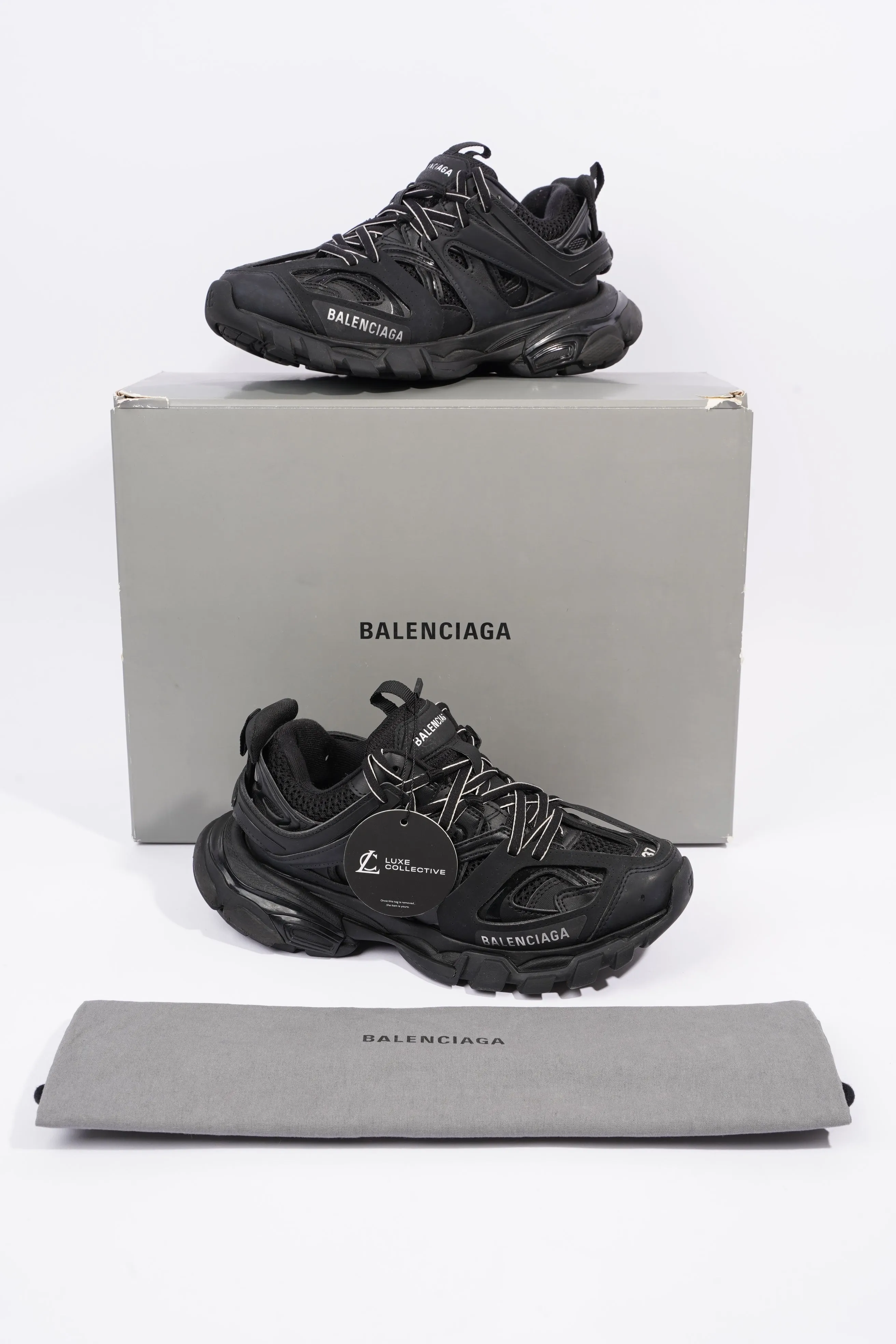 Balenciaga Womens Track Black / Clear EU 37 / UK 4