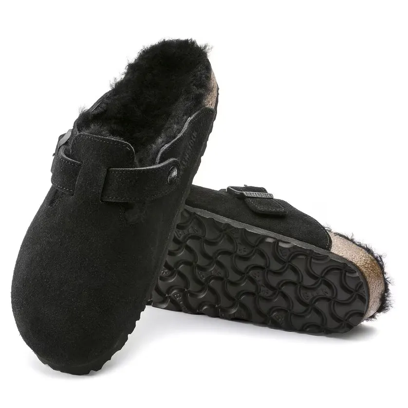 Birkenstock Unisex Boston Shearling Clog - Black