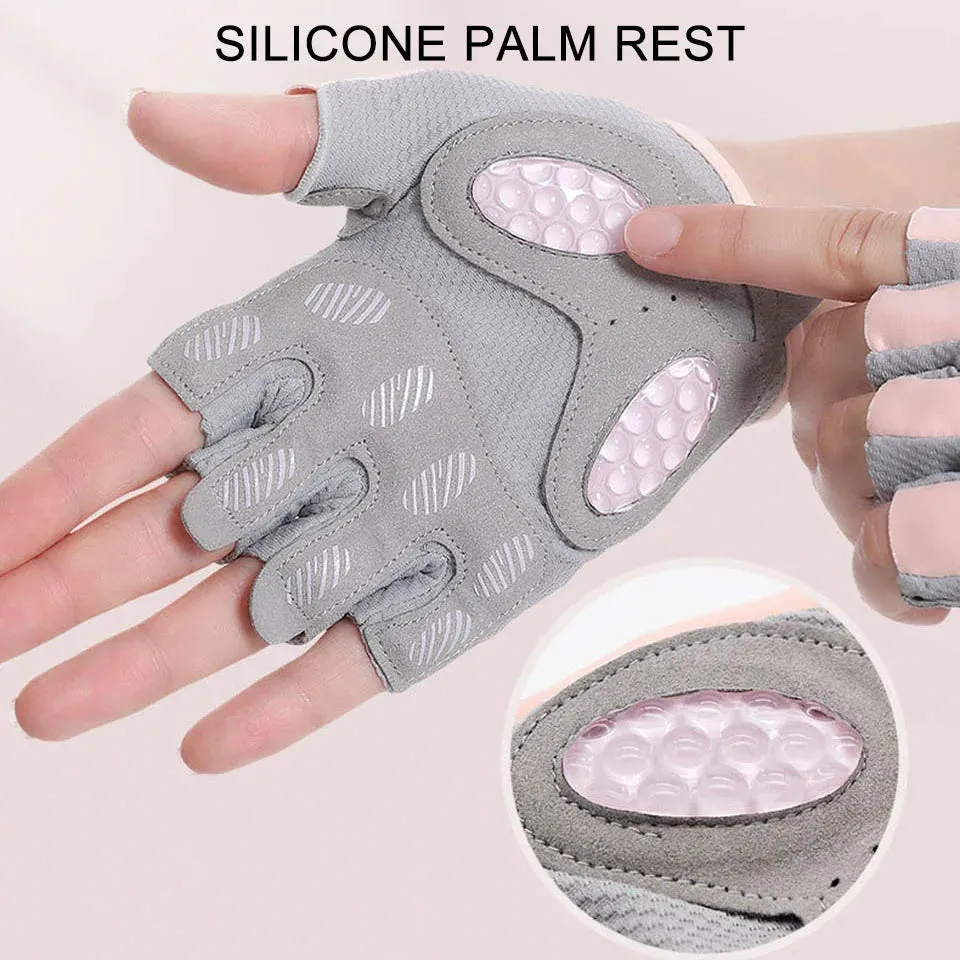 Breathable Fingerless Gym Gloves For Men & Women Training & Weightlifting