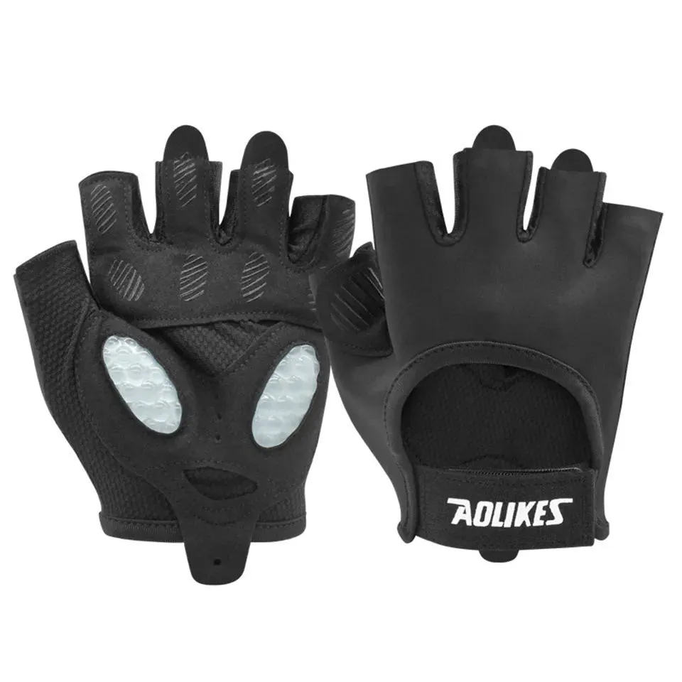 Breathable Fingerless Gym Gloves For Men & Women Training & Weightlifting