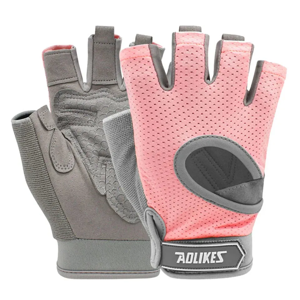 Breathable Fingerless Gym Gloves For Men & Women Training & Weightlifting