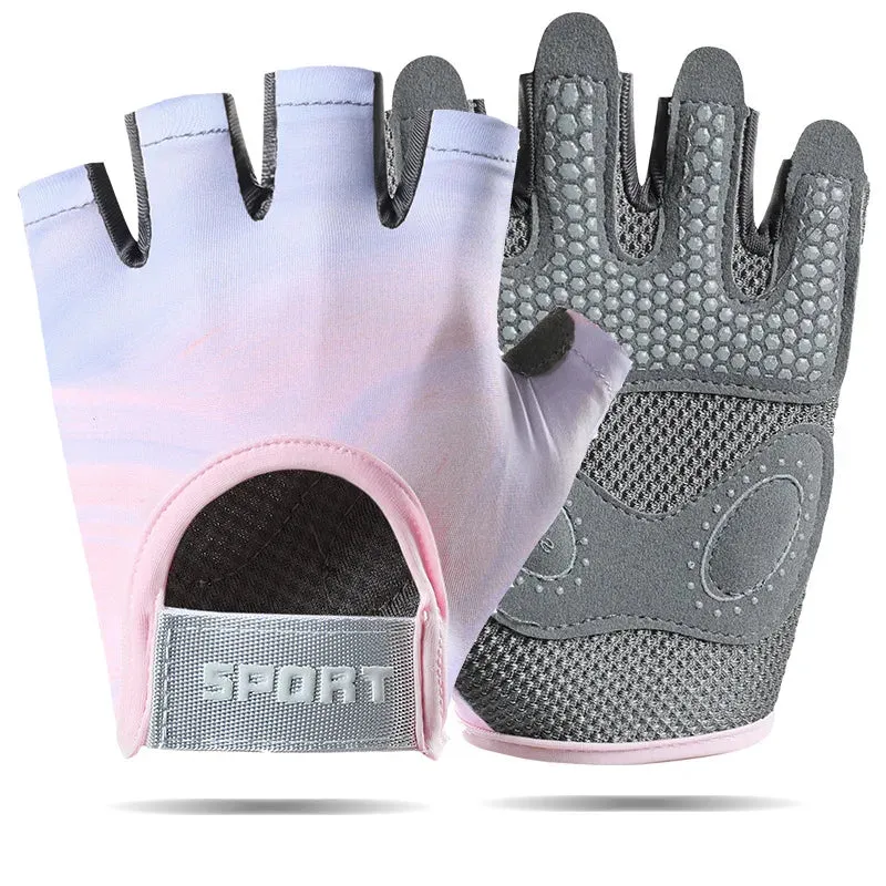 Breathable Fingerless Gym Gloves For Men & Women Training & Weightlifting