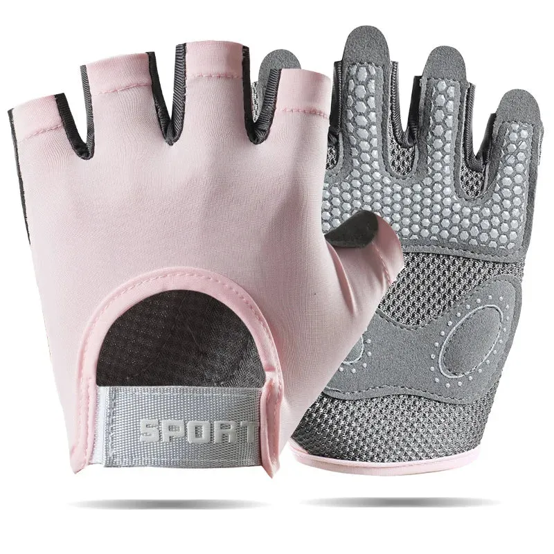 Breathable Fingerless Gym Gloves For Men & Women Training & Weightlifting