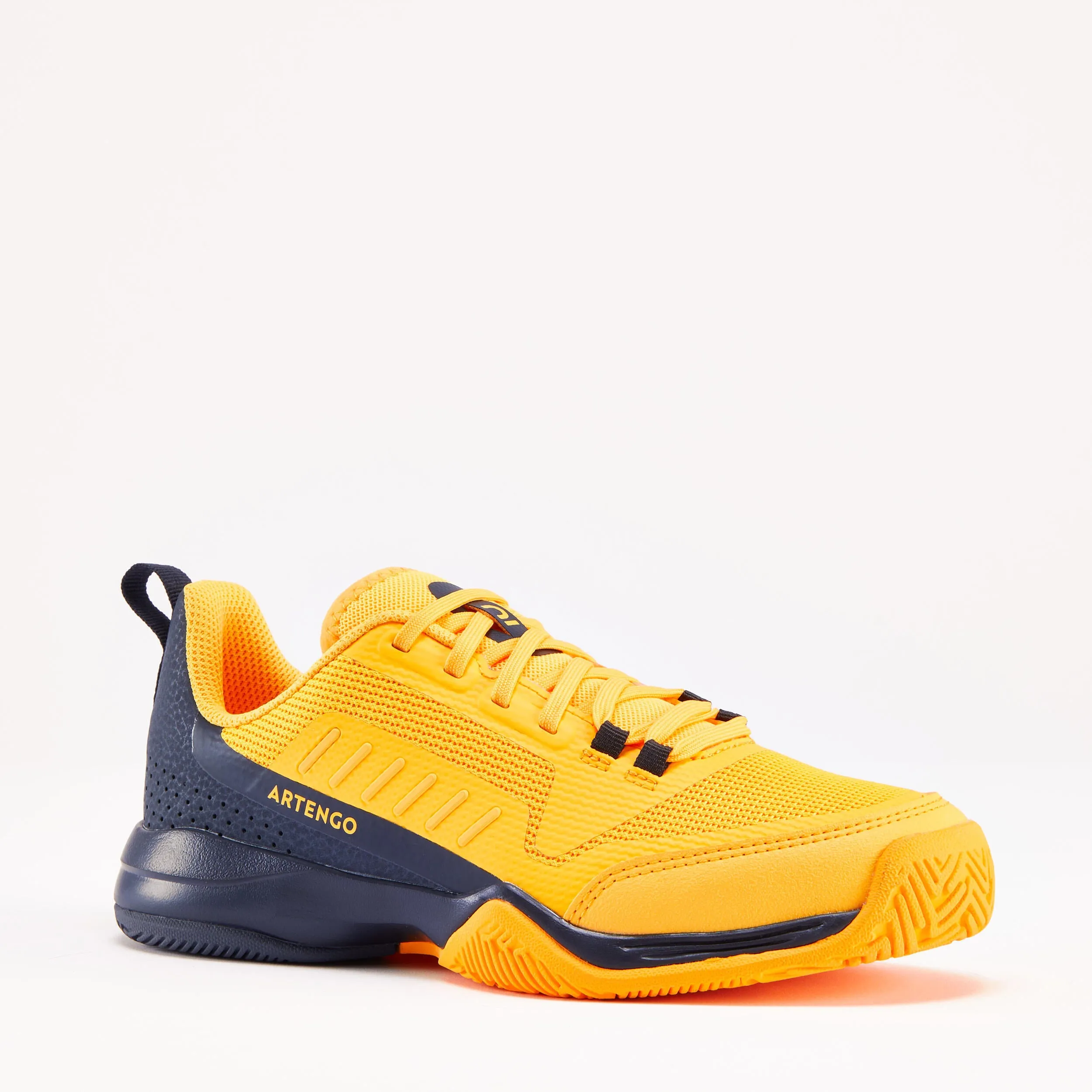 Children's tennis shoes - TS500 Fast JR Lace Sunfire ARTENGO, neon yellow/black blue