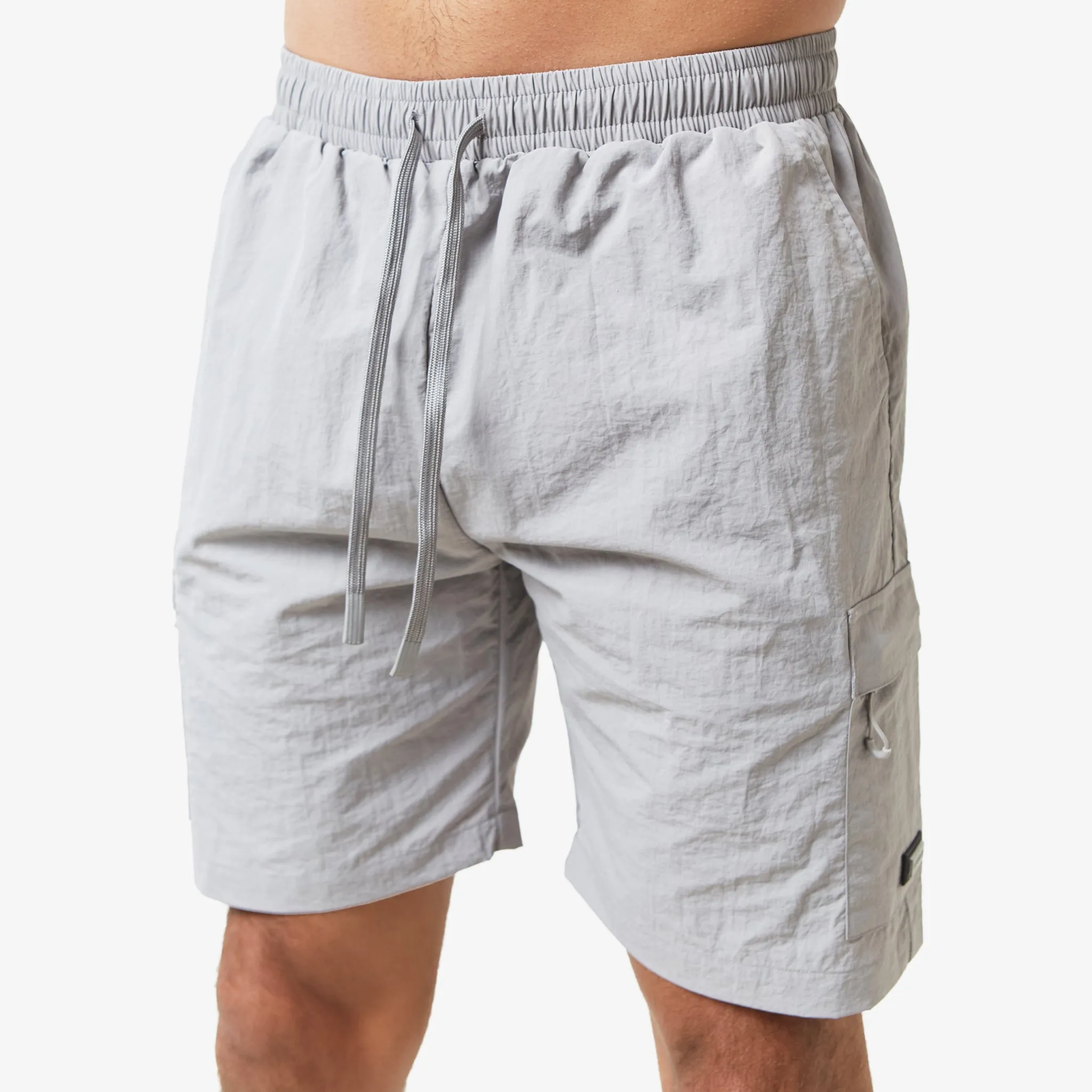 Crinkle Nylon Tech Twinset | Frost Grey