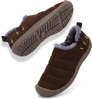 DimaiGlobal Men's Snow Boots Winter Boots Warm Ankle Boots Slip On Fur Lined Booties Water Resistant Outdoor Walking Shoes 6-13US