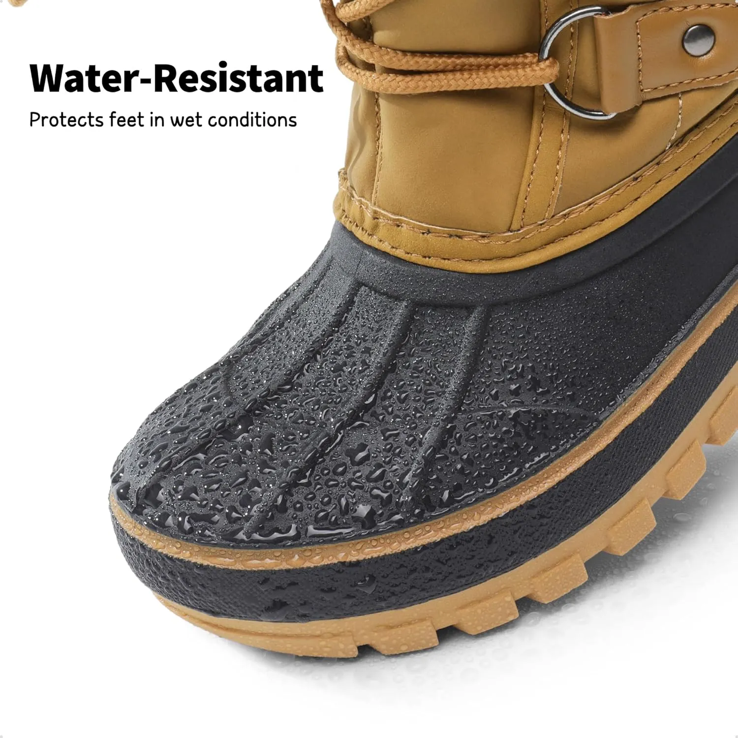 DREAM PAIRS Boys & Girls Faux Fur-Lined Ankle Winter Snow Boots