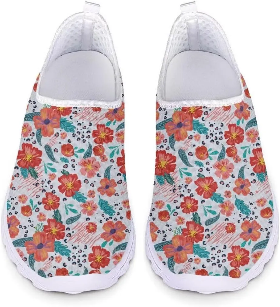 Jeiento Valentine's Day Shoes for Women Men Teenager Sweet Walking Tennis Slip-On Casual Loafers for Hiking Walking Sports Travel Jogging Mesh Shoes
