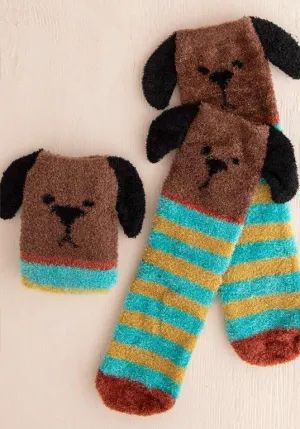 Natural Life Cozy Sock Brown Dog