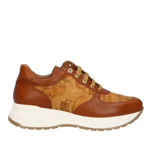 Scarpe Junior 1A Classe Alviero Martini Sneakers in Pelle Marrone con Dettagli Geo Classic 1023