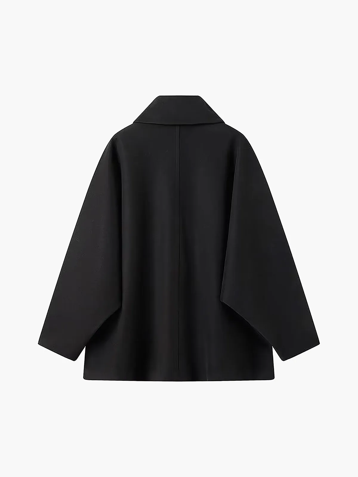 Stevige Oversized Jas met Zak en Knopen