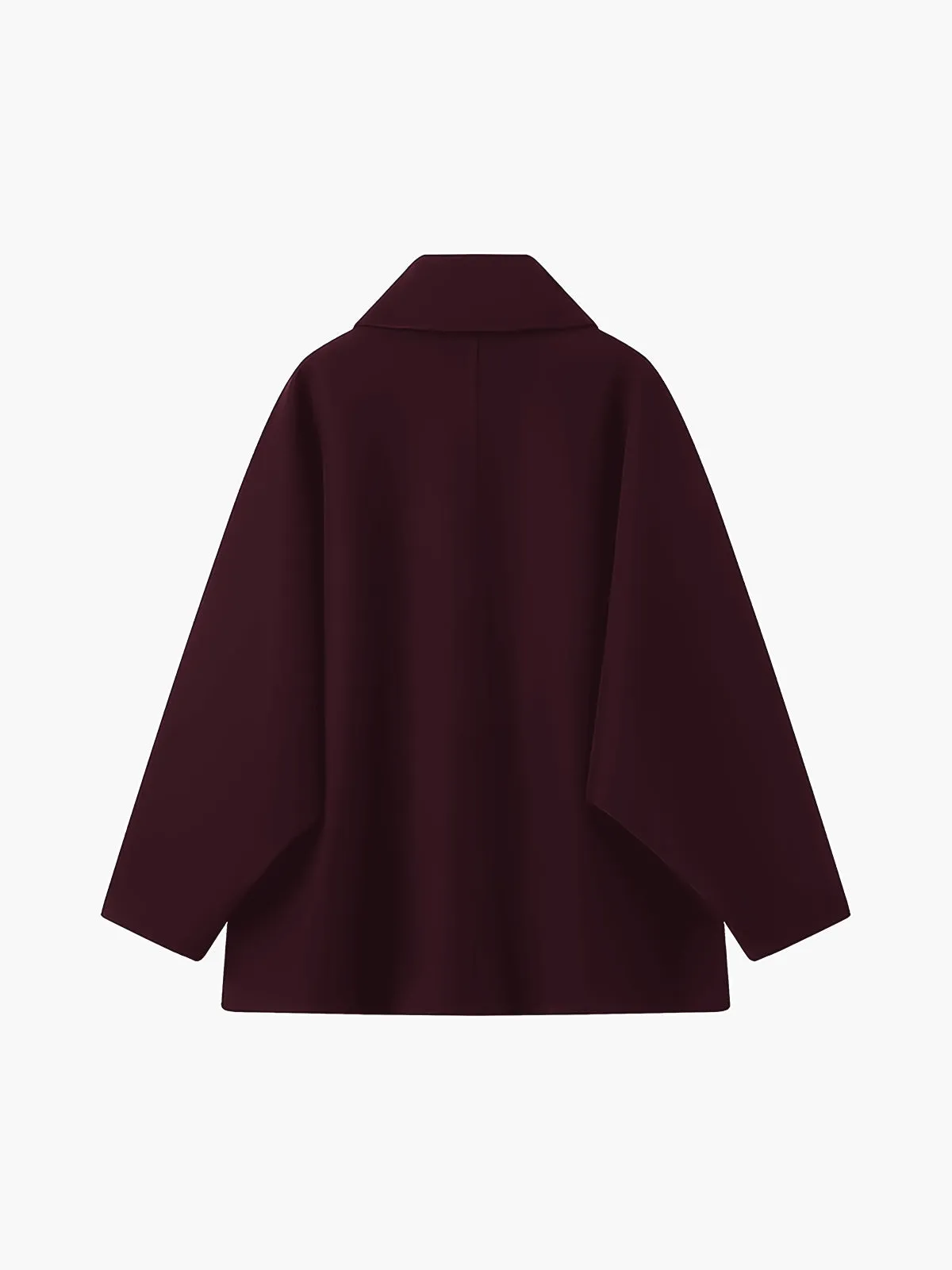 Stevige Oversized Jas met Zak en Knopen