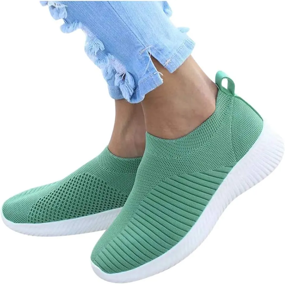 Women's Fashion Sneaker Mesh Slip On Black Non Slip Shoes for Women Comfortable Women Walking Shoes Loafers for Women 2024 High Top Sneakers for Men